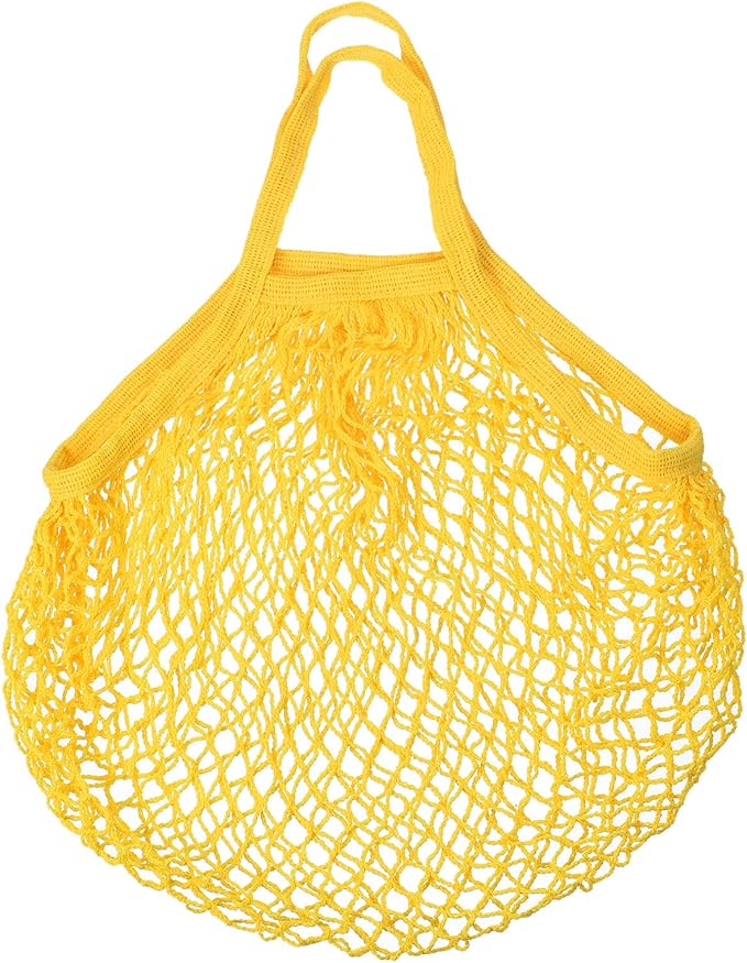 MECCANIXITY Cotton Mesh Bag Reusable Washable Mesh Net String Grocery Bags Organizer for Fruits Vegetables Shopping