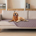 gogobunny 100% Double Sided Waterproof Dog Blanket Soft Pet Bed Cover Reversible Protect Furniture Couch Sofa Car for Puppy Large Dog Cat (Dark Sea Fog/Light Sea Fog, 30x90 Inch (Pack of 1))
