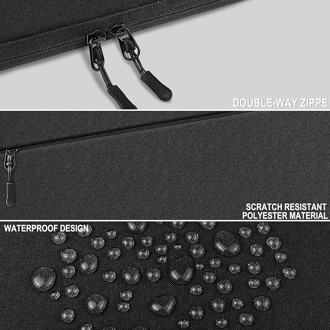Laptop Sleeve Case 14 inch, Traveling Water Resistant Carrying Notebook Bag with Pocket, Shockproof Protective Laptop Cover Compatible for 14 Inch MacBook Air/Pro, HP, Lenovo, Dell, ASUS, Acer, Black