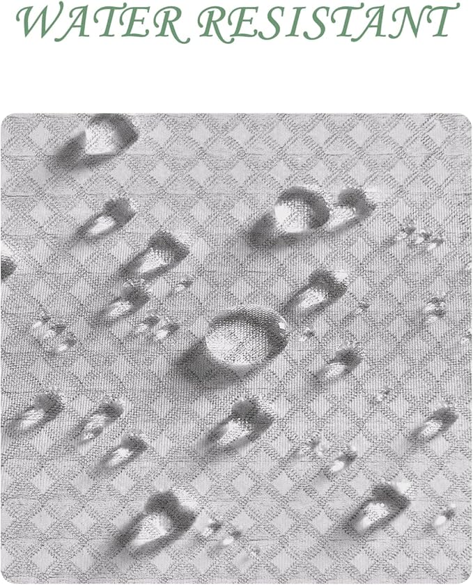 ggaimwf 72x96 Inch Solid Color Shower Curtain for Bathroom Waffle Bath Water Resistant Fabric Curtains Platinum Gray Modern Thick Shower Stall Curtain with Metal Hooks