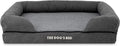 The Dog's Bed Replacement Outer Cover ONLY (Outer Cover ONLY - NO Bed, NO Waterproof Inner) for The Dog's Bed, Washable Plush Fabric, Medium (Grey Plush) Veterinary Approved