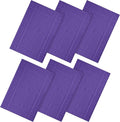 Ample Decor 100% Cotton Bath Mats 34 x 20 Inches, Quick Dry, 1350 GSM Banded Border Shower Bathroom Floor Mat, Not Bathroom Rug - Purple, Pack of 6