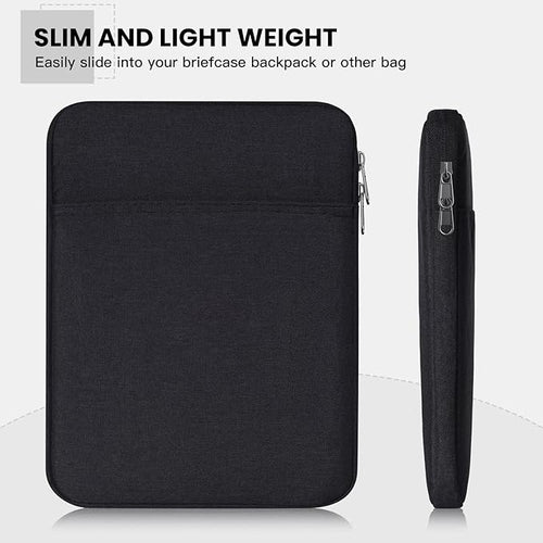 6-7 inch Kindle Sleeve Case for 7" Kindle Colorsoft Signature Edition and All-New Kindle Paperwhite, Fire HD 7, Kobo Clara 2E e-Reader 6" Protective Pouch Bag, Black