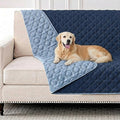 FunFurry Waterproof Dog Blanket, Couch Cover for Dogs Washable, Reversible Dog Bed Cover, Couch Furniture Protector. (Dark＆Light Blue, 52 X 82 Inch - 1 Pack)