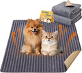 Dog Crate Mat, 2 Pack 24"×24" Flannel Washable Pet Mat for Dogs and Cats, Non-Slip Pet Pad for Kennel Training, Absorbs Urine and Waterproof Pad for Sofa Bed Crate Kennel Car Seat Floor（Gray）