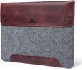 MegaGear Genuine Leather and Fleece MacBook Bag Laptop Sleeve for MacBook Pro and MacBook Air Case - 16 Inch - 15 Inch - 15.5 Inch (M4, M3, M2, M2, M1, Pro & Max) 2020 to 2024 Models