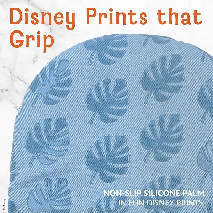 Disney Oven Mitts - 5.5” x 7.5” Heat-Resistant Mini Oven Mitts with Non-Slip Printed Silicone Disney Silhouettes - Mickey & Minnie, Stitch, Winnie The Pooh