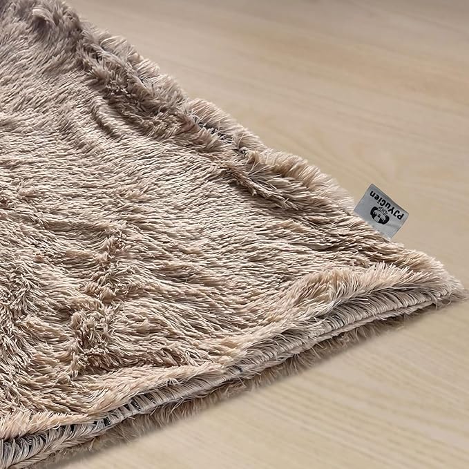 PJYuCien Fluffy Fleece Calming Pet Throw Blanket, Super Soft and Warm for Indoor Cats and Dogs, Large 30" * 40", Machine Washable, Puppy Bed (Brown)