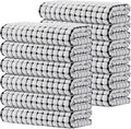 Kitinjoy Cotton 12 Pack Terry Kitchen Towels, 16 x 25 Inches Super Soft and Absorbent Dish Towels, Quick Drying Hand Towels for Kitchen Drying, Black