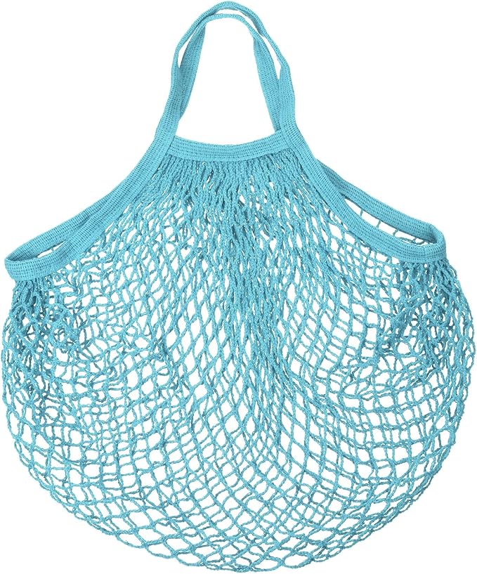 MECCANIXITY Cotton Mesh Bag Reusable Washable Mesh Net String Grocery Bags Organizer for Fruits Vegetables Shopping