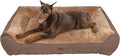 ZAKAPAWS Orthopedic Dog Bed for Extra Large Dogs - Waterproof Memory Foam Dog Couch Bed with Sides, Pet Beds with Washable Cover & Non-Slip Bottom, Brown, 48x35 Inch