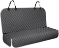 NECKORY Backseat Cover for Dogs, Waterproof and Non-Slip Pet Bench Seat Covers, Car Seat Protector for Back Seat, Universal Size Rear Car Seat Cover Fits Cars, Trucks and SUVs, L-Charcoal Grey&Grey