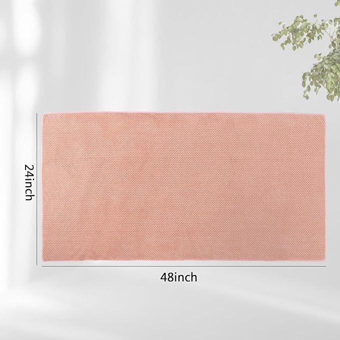 Laojbaba Microfiber Hair Towel Quick Dry Hair Towel Hair Drying Towels Suitable for All Kinds of Hair Ultra Absorbent Long and Thick Hair 24X48inch Lotus Root Pink (1pcs)
