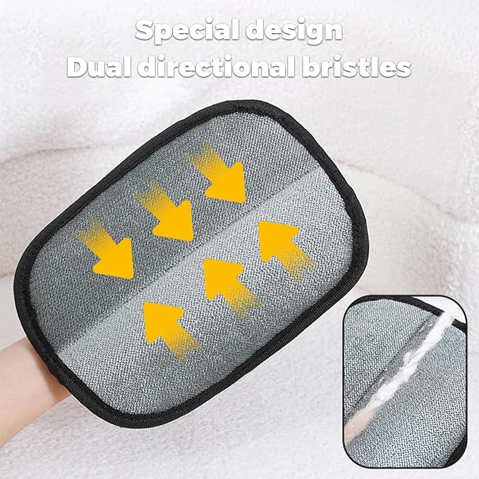 4pcs Pet Hair Remover Glove, Pet Hair Removal Tool, 2025 Electrostatic Pet Hair Removal Gloves for Dogs and Cats,for Pet Hair, for Couch, Clothes, Car, Carpet, Bed, Furniture(Black and pink)