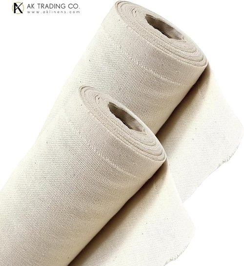 AK Trading CO. | Premium 7oz Natural Cotton Duck Canvas Fabric | 60'' Wide | Arts & Crafts, Upholstery, Home Projects - Lightweight & Durable - Perfect for Crafts, Apparel, and Décor - 50 Yards