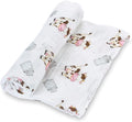 LollyBanks Baby Swaddle Blanket, 100% Muslin Cotton Muslin Blankets for Boys and Girls, Large 47 x 47 Inches Soft and Breathable Swaddles for Newborns, Gentle Baby Wrap Swaddle, Registry (Cow Print)