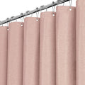 BTTN Blush Fabric Shower Curtain - Linen Textured Weighted Cloth Shower Curtain Set with 12 Plastic Hooks, Machine Washable, Hotel Spa Luxury, Decorative Neutral Bath Curtains for Bathroom, 72x72