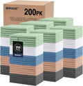 UNIMADE Washcloths Bulk 200 Pack Face Towels (12" x 12"), Highly Soft Wash Cloths and Hand Towels, Fast Drying Multi-Purpose Microfiber Cleansing Cloths for Bathroom, Hotel, Spa, and Salon -Multicolor
