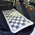 AEEISHOMEREFORM Backseat Pet Bed Mat, Truck Plaid Dog Bed for Car Back Seat, Deluxe Dog Seat Covers, Non-Slip Travel Pet Mat, Fit for Backseat Extenders and Trucks SUVs (Bluegrey&White, 24.8x54 inch)