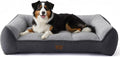 Bedsure XL Pro Orthopedic Dog Beds Large Sized Dog - Extra Thick Supportive Dogs Couch with Waterproof Washable Cover, Extra Large Comfort Pet Bed Sofa with Soft Sherpa and Nonskid Bottom, Grey, 45"