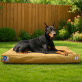 Sytopia 42 Inch Canvas Outdoor Dog Bed for Extra Large Dogs, Waterproof Washable Removable Cover, Indoor Patio Pet Pad, Yellow