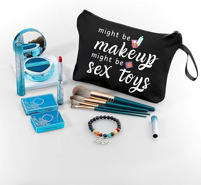 ARIOSEY Funny Gifts for Friends, Unique Women's Makeup Bag, Travel Cosmetic Bag