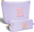 Btffitting Personalized Anniversary Wife's Birthday Gifts,Mothers Day Gifts for Women,Wife Gifts from Husband,Cool Birthday Gifts for Wife,Makeup Bag Set Cosmetic Bag for Teen Girls - Lavender,R
