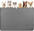 Bartuke Dog Food Mat, Extra Large 57" x 40" Silicone Pet Feeding Mat with Raised Edge Pet Placemat for Small, Medium, and Large Pets Non-Slip, Easy to Clean (Dark Grey)