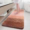 Arotive Microfiber Bathroom Rugs, Shaggy Soft and Absorbent Bath Rug, Non-Slip, Thick Plush Machine Washable Dry Bath Mats for Bathroom, Tub and Shower, 70x24, Orange, Rectangular