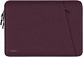 15.6 inch Laptop Sleeve, Shockproof Protective Computer Sleeve Cover with Accessories Pocket, Water Resistant Traveling Carrying Laptop Bag Compatible for MacBook Dell HP Acer Lenovo, Magenta