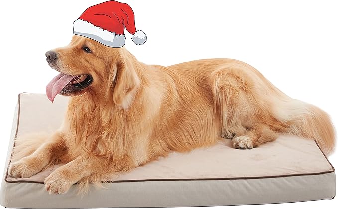 GOHOO PET Orthopedic Memory Foam Dog Bed, Cooling Dog Beds for Medium/Large Dogs -Waterproof Pet Bed for Crate with Removable Washable Cover, L(35inch,65Lbs)