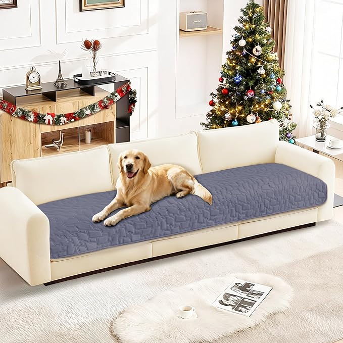 CYCMACO Waterproof Couch Covers for Pets, Waterproof Dog Bed Cover, Anti-Slip Soft Dog Blankets, Couch Cover for Dogs Washable, Pet Blanket for Puppy Large Dogs Cat (30x70 Inch, Grey Blue)