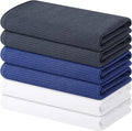 Homaxy 100% Cotton Waffle Weave Kitchen Towels - 6 Pack Soft and Absorbent Dish Towels - 16 x 26 Inches Quick Dry Hand Towels - Mixed Color