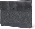 MegaGear Genuine Leather and Fleece MacBook Bag Laptop Sleeve for MacBook Pro and MacBook Air Case 14 Inch - 13 Inch (M4, M3, M2, M2, M1, Pro, Max) 13.3 Inch, iPad Pro 12.9 Inch - 2020 to 2024 Models