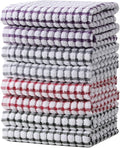 Oeleky Dish Towels for Kitchen, Cotton Kitchen Towels for Drying Dishes Pack of 8 (Multi C, 15X26 inches)