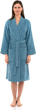 TowelSelections Womens Robe Cotton Kimono Bathrobe for Women Knee Length Terry Cloth Towel Robes for Women XS to 4X
