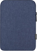 MoKo 7-8 Inch Tablet Sleeve Bag, Polyester Pouch Cover Case Fits iPad mini (A17 Pro) 8.3" 2024, iPad mini 6/5/4/3/2/1, Samsung Galaxy Tab S2 8.0, Tab A 8.0, ZenPad Z8s 7.9,Navy Blue