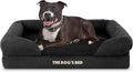 The Dog’s Bed, Medium Black Faux PL, Memory Foam, Pain Relief: Arthritis, Hip & Elbow Dysplasia, Post Surgery, Lameness, Supportive, Calming, Washable Cover, Veterinary Approved