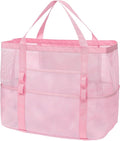 GYEUKHAM Mesh Beach Bag - Large Beach Tote Bag with Multiple Pockets for Family Beach Bag for Toys & Vacation Essentials
