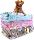 Dog Blankets Washable, 3 Pack Dog Blanket Washable 30" x 20", Fuzzy Soft Pet Mat Throw Cover for Kennel Crate Bed, Blankets for Dogs, Pet Blanket