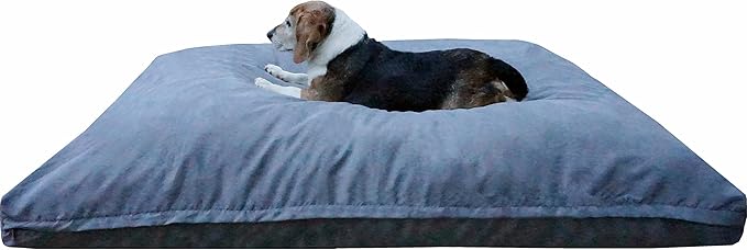 Dogbed4less Jumbo Orthopedic Extreme Comfort Memory Foam Dog Bed for Extra Large Dog, Waterproof Internal Case and Machine Washable External Cover, 55X47 Pet Pillow, Grey