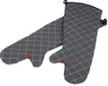 Carlisle FoodService Products 800FG24-BK BestGuard Commercial Heat Protection Up to 450° F Oven Mitts (Pair), 24" Length, Black