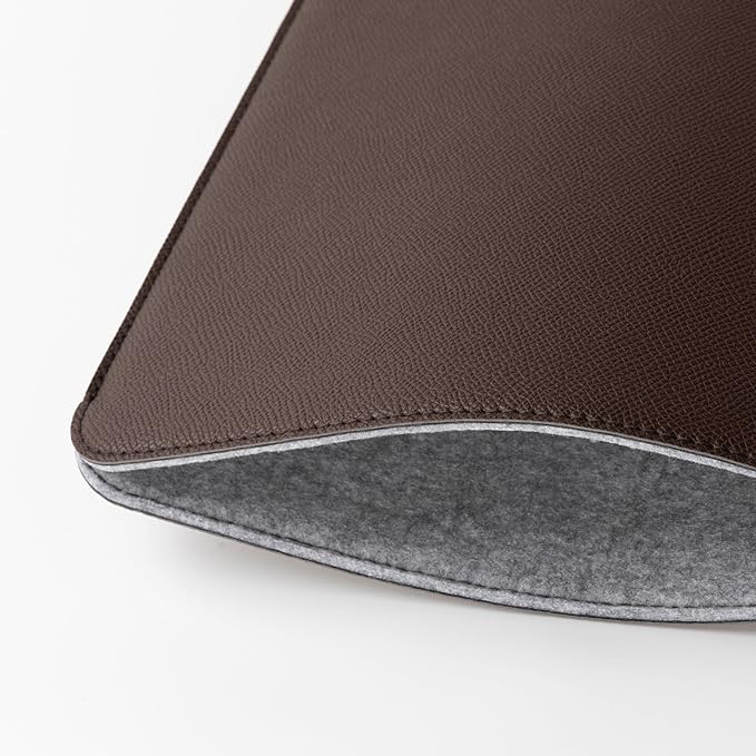 Comfyable Laptop Sleeve 14 Inch Precisely Compatible with MacBook Pro M5 M4 M3 M2 M1 Pro/Max 2025, Faux Leather Cover Case 14 in, Coffee