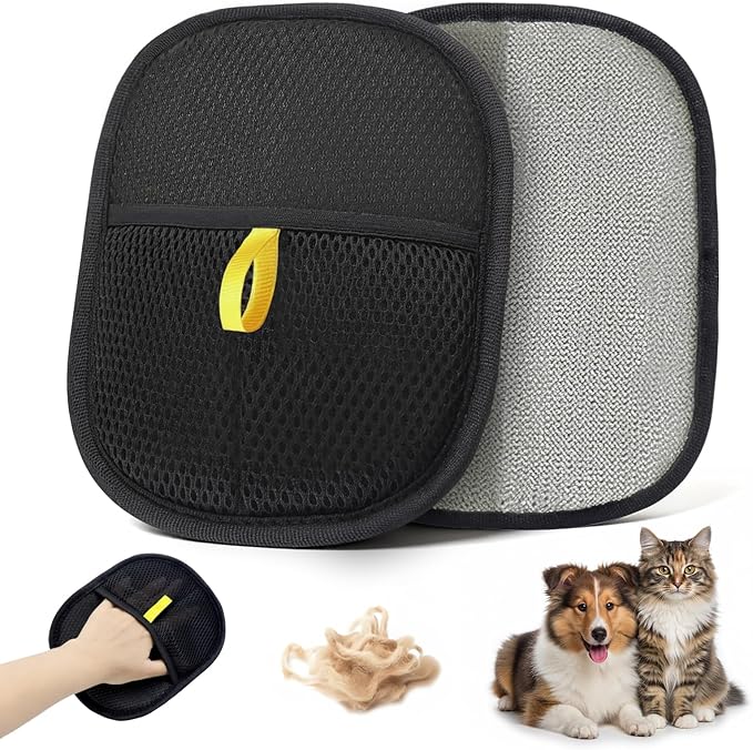 PETSWEET Pet Hair Removal Glove for Cats & Dogs, Electrostatic Pet Hair Remover Gloves for Cats Hair, Reusable Magic Brush Pet Hair Remover Tool for Couch, Pet Bed, Clothes(1pc)
