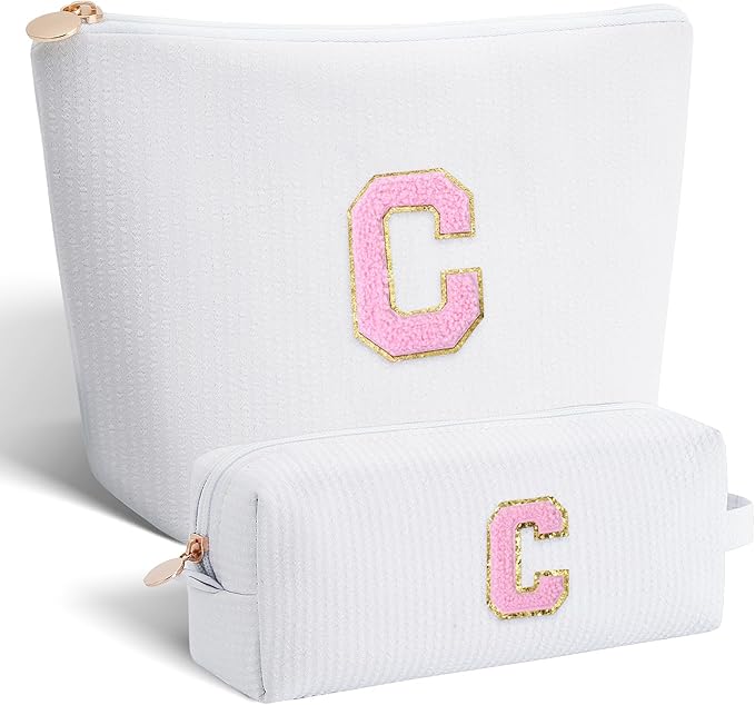Btffitting Customized Mothers Day Gifts - Birthday Gift for Mom,Gifts From Daughter,Mother in Law Gifts,Mama Gift Idea,Makeup Bag Set Cosmetic Bag - White,C