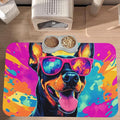 Doberman Food Mat for Floors Waterproof,Quick Dry Anti-Slip Dog Bowl Mats for Food and Water,Pet Feeding Mats,Pet Placemat for Messy Drinkers to Protect Floors,Pets Supplies 23.62×15.75in