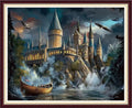 Foxnyart Stamped Cross Stitch Kits Full Range of Embroidery Needlework Starter Kits for Beginners Adults 11CT Embroidery Patterns Art Crafts DIY Needlepoint Kit-Magic Castle 16x20 inchs