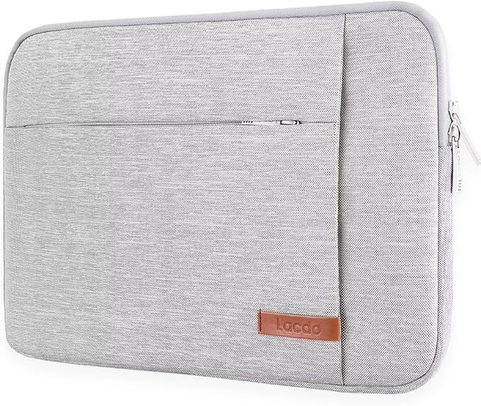 Lacdo Laptop Sleeve Case for 14-inch MacBook Pro M5/M4/M3/M2/M1 Chips Pro Max A3434 A3112 A3401 A3185 A2992 A2918 2025-2021, Water-Resistant Computer Bag MacBook Bag Case with Accessory Pocket, Gray