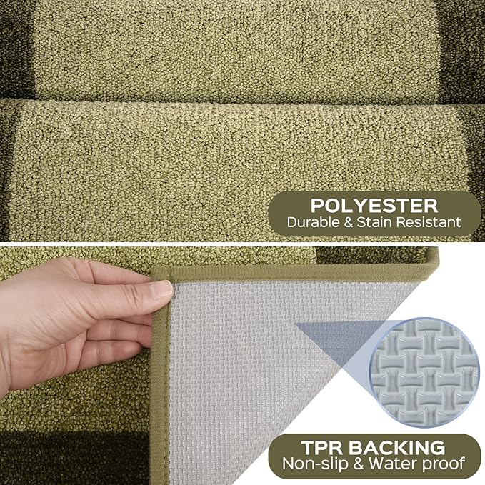 DOMUSTEX Machine Washable Runner Rug 24" x 84", Non Slip Kitchen Mat for Floor, Absorbent Entryway Rug for Kitchen, Bedroom, Hallway, Bathroom, Door (Roll Packing)