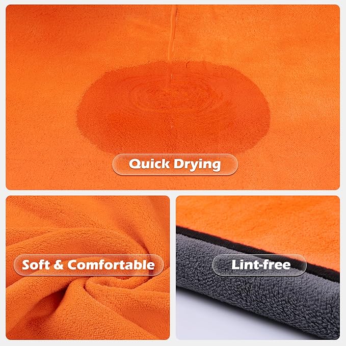 MICOOYO Dog Towels for Drying Dogs 3 Pack, Ultra Absorbent Microfiber Pet Bath Blanket | Quick Dry Towel for Dogs and Cats, 11.8”x23.6, S